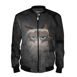 Бомбер мужской Grumpy Cat, цвет: 3D-черный
