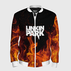 Бомбер мужской Linkin Park: Hell Flame, цвет: 3D-белый