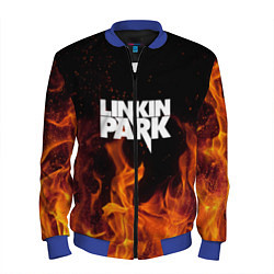 Бомбер мужской Linkin Park: Hell Flame, цвет: 3D-синий
