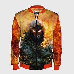 Бомбер мужской Disturbed: Monster Flame, цвет: 3D-красный