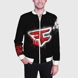 Бомбер мужской FaZe Clan: Black collection, цвет: 3D-белый — фото 2