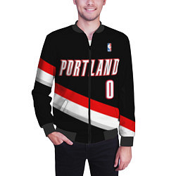 Бомбер мужской Portland Trail Blazers 0, цвет: 3D-черный — фото 2