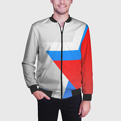 Бомбер мужской Звезда России, цвет: 3D-черный — фото 2
