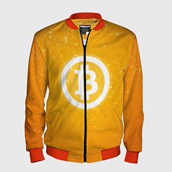 Бомбер мужской Bitcoin Orange, цвет: 3D-красный