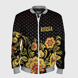 Мужской бомбер Russia: black edition