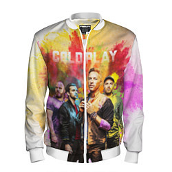 Бомбер мужской Coldplay, цвет: 3D-белый