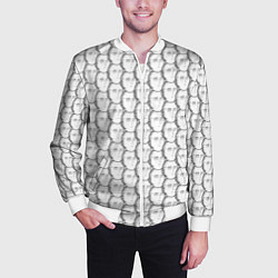 Бомбер мужской OnePunchMan, цвет: 3D-белый — фото 2