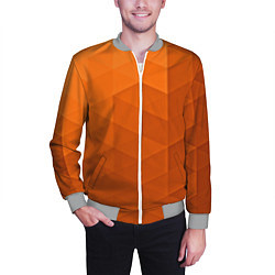 Бомбер мужской Orange abstraction, цвет: 3D-меланж — фото 2