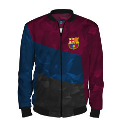 Бомбер мужской FC Barcelona: Dark polygons, цвет: 3D-черный