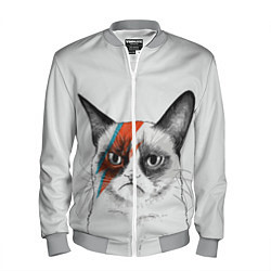 Бомбер мужской David Bowie: Grumpy cat, цвет: 3D-меланж