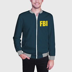 Бомбер мужской FBI, цвет: 3D-меланж — фото 2