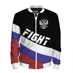 Бомбер мужской Fight Russia, цвет: 3D-белый