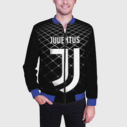 Бомбер мужской FC Juventus: Black Lines, цвет: 3D-синий — фото 2