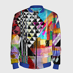 Бомбер мужской RGB Geometry, цвет: 3D-синий
