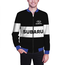 Бомбер мужской Subaru: Black Sport, цвет: 3D-синий — фото 2