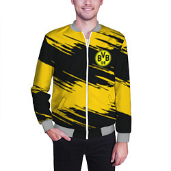 Бомбер мужской BVB 09: Yellow Breaks, цвет: 3D-меланж — фото 2