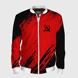 Бомбер мужской USSR: Red Patriot, цвет: 3D-белый