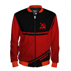 Бомбер мужской USSR: Black Sport, цвет: 3D-красный