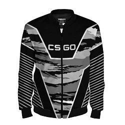 Бомбер мужской CS:GO Grey Camo, цвет: 3D-черный