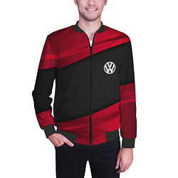 Бомбер мужской Volkswagen: Red Sport, цвет: 3D-черный — фото 2