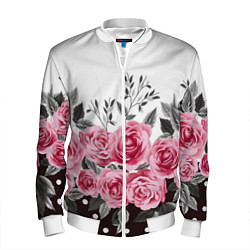 Бомбер мужской Roses Trend, цвет: 3D-белый