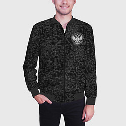 Бомбер мужской Russia 2022 Digital, цвет: 3D-черный — фото 2