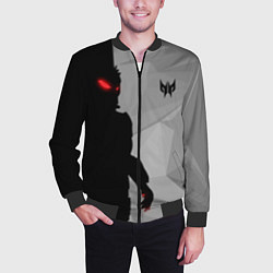 Бомбер мужской Силуэт хищника, цвет: 3D-черный — фото 2