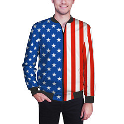 Бомбер мужской American Patriot, цвет: 3D-черный — фото 2