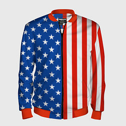 Бомбер мужской American Patriot, цвет: 3D-красный