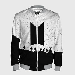 Бомбер мужской BTS: Black Stars, цвет: 3D-меланж