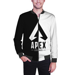 Бомбер мужской Apex Legends: Black & White, цвет: 3D-черный — фото 2