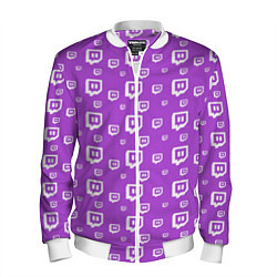 Мужской бомбер Twitch: Violet Pattern