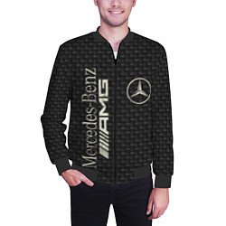 Бомбер мужской Mercedes AMG: Dark Side, цвет: 3D-черный — фото 2