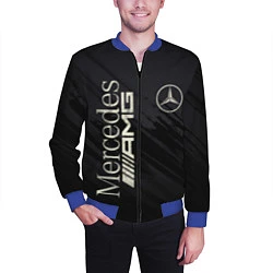 Бомбер мужской Mercedes AMG: Black Edition, цвет: 3D-синий — фото 2