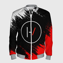 Бомбер мужской 21 Pilots: Black & Red, цвет: 3D-меланж