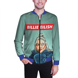 Бомбер мужской Billie Eilish, цвет: 3D-синий — фото 2