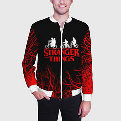 Бомбер мужской STRANGER THINGS, цвет: 3D-белый — фото 2