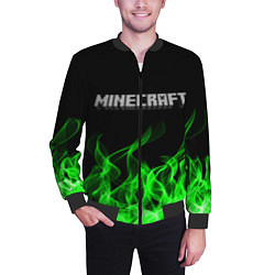 Бомбер мужской MINECRAFT FIRE, цвет: 3D-черный — фото 2