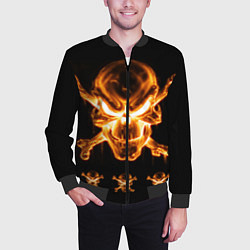 Бомбер мужской Черепа, цвет: 3D-черный — фото 2