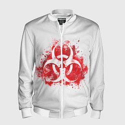 Бомбер мужской Plague Inc, цвет: 3D-белый