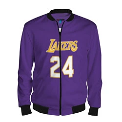 Бомбер мужской Los Angeles Lakers Kobe Brya, цвет: 3D-черный