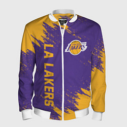 Бомбер мужской LA LAKERS, цвет: 3D-белый