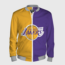 Бомбер мужской LA LAKERS, цвет: 3D-меланж
