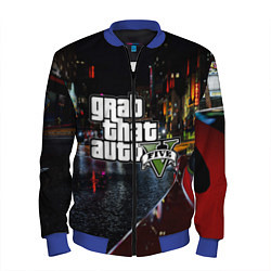 Бомбер мужской Grand Theft Auto V, цвет: 3D-синий