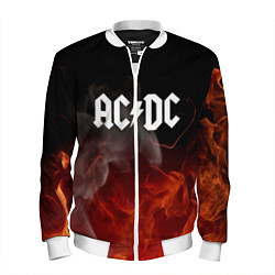 Бомбер мужской AC DC, цвет: 3D-белый