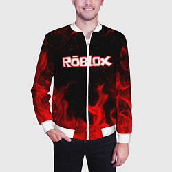 Бомбер мужской ROBLOX, цвет: 3D-белый — фото 2