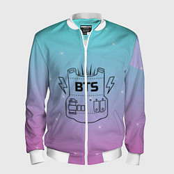 Бомбер мужской BTS, цвет: 3D-белый