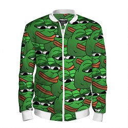 Бомбер мужской Pepe The Frog, цвет: 3D-белый