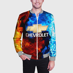 Бомбер мужской CHEVROLET, цвет: 3D-меланж — фото 2