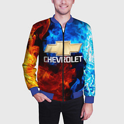 Бомбер мужской CHEVROLET, цвет: 3D-синий — фото 2